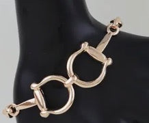 Yellow Gold Horsebit Link Bracelet