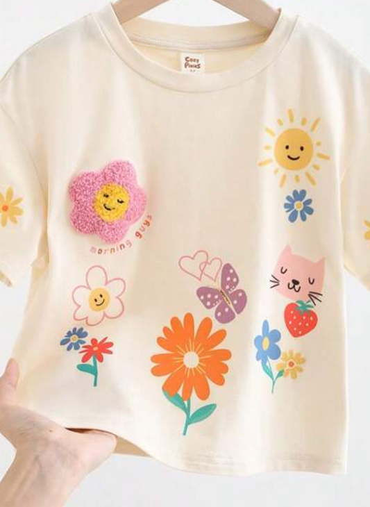 Little Girls Flower Top