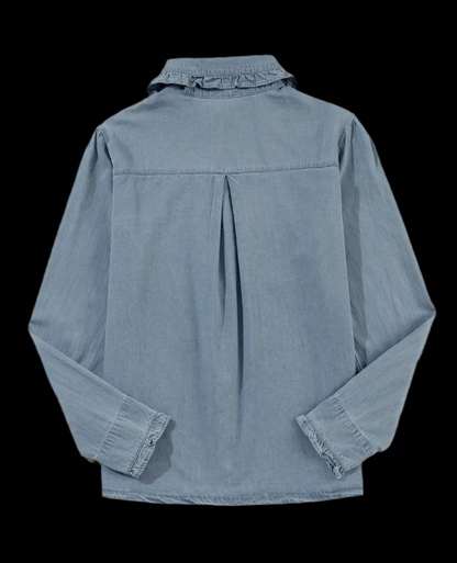 Chambray Western Collar Buttoned Shirt