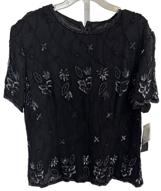 Embellished Sequin Beaded Silk Top