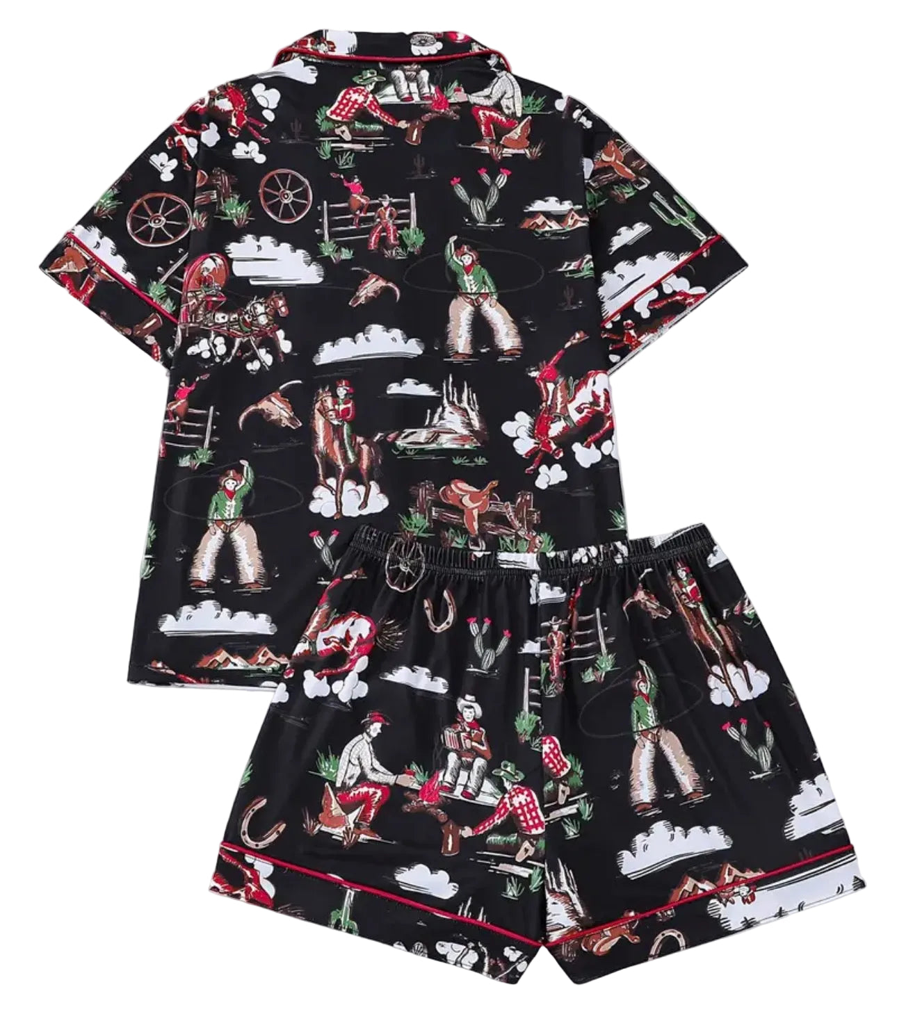Western Cowboy Print Pajamas