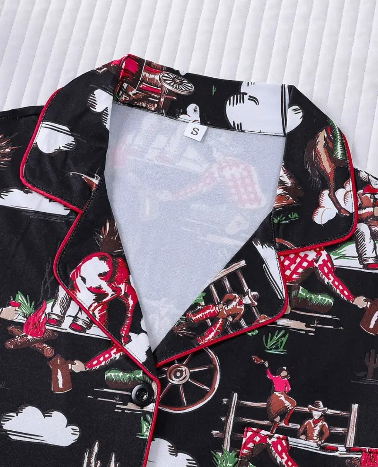 Western Cowboy Print Pajamas