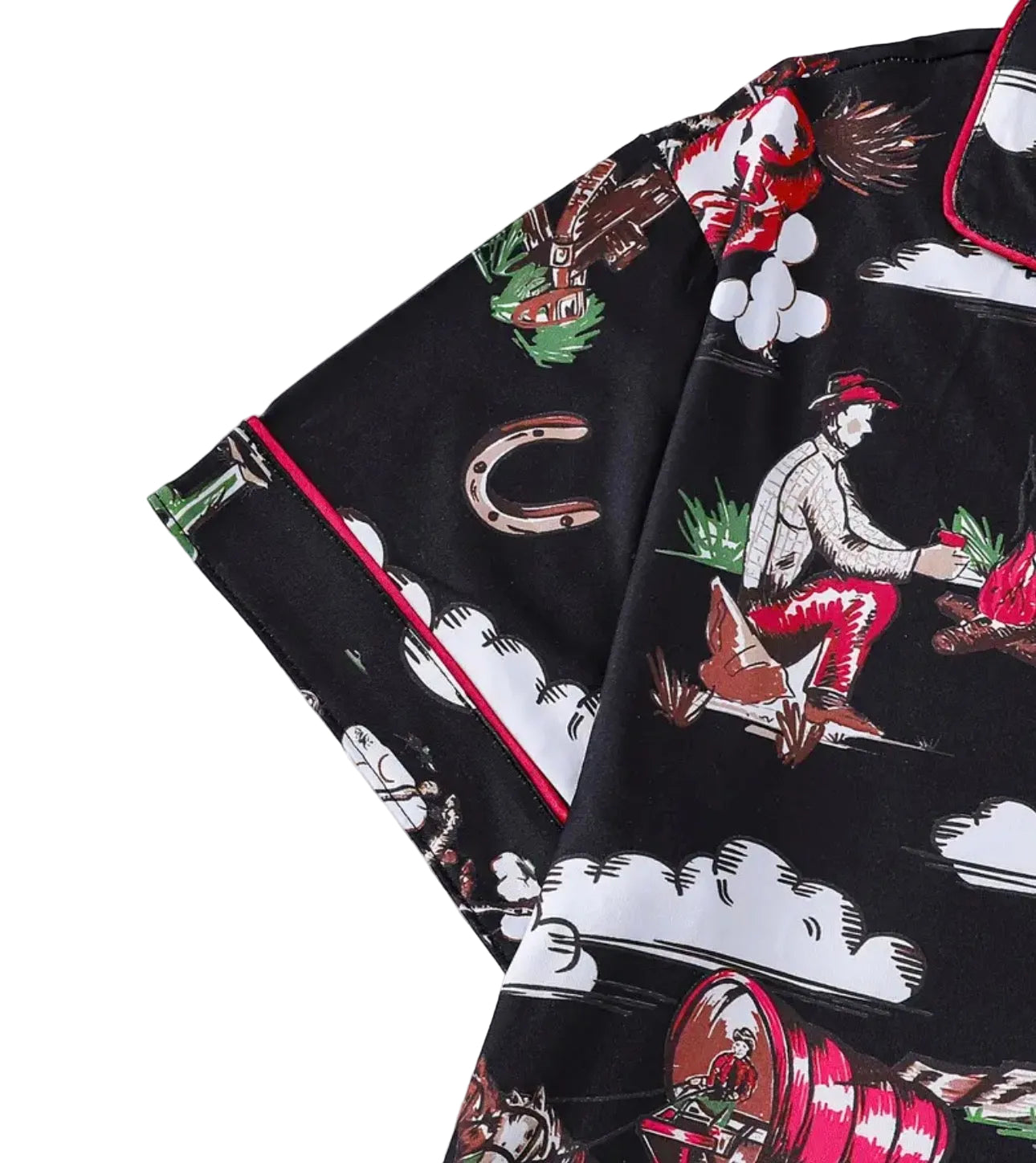 Western Cowboy Print Pajamas