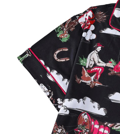 Western Cowboy Print Pajamas