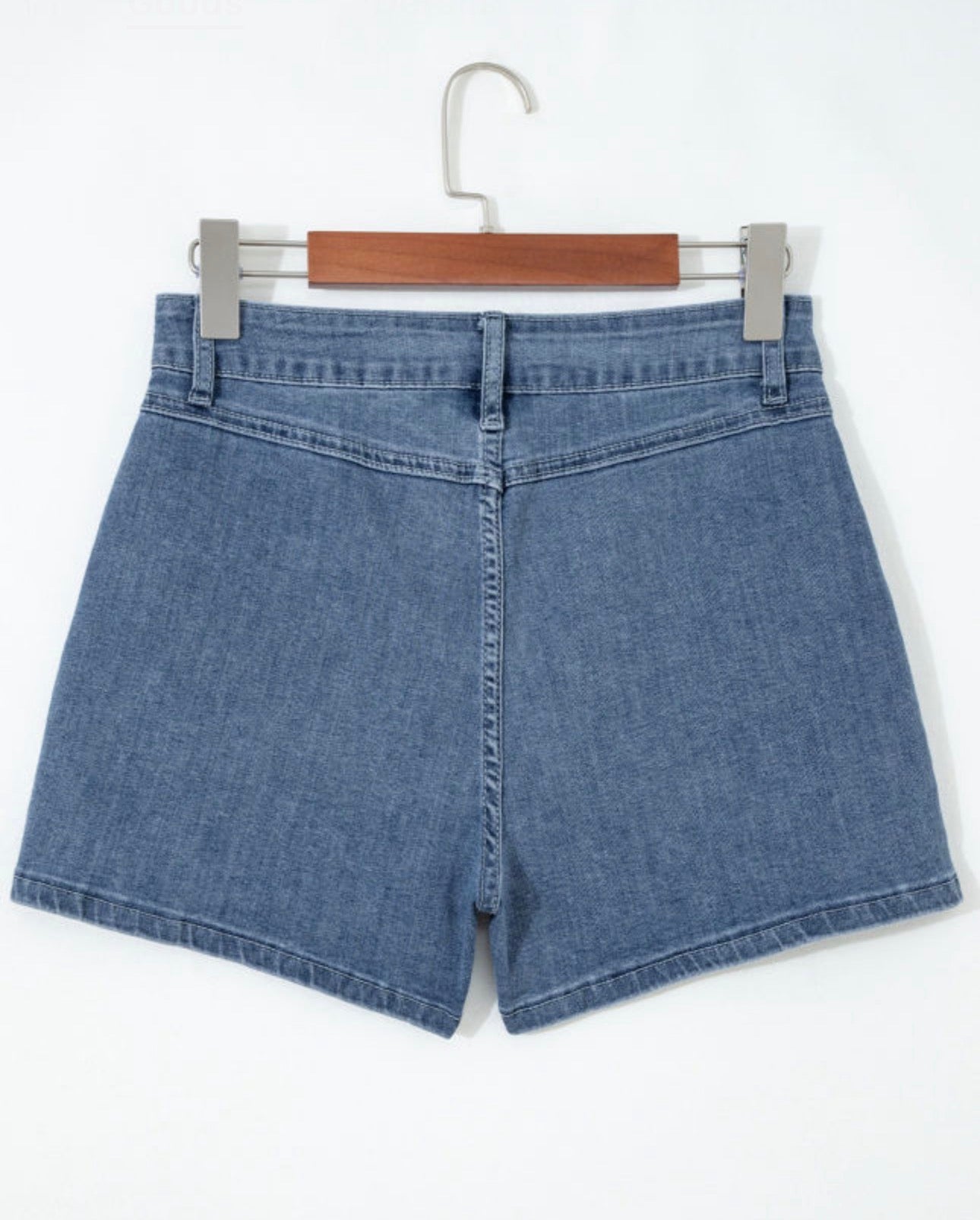 Dusk Blue Flap Pocket Denim Shorts
