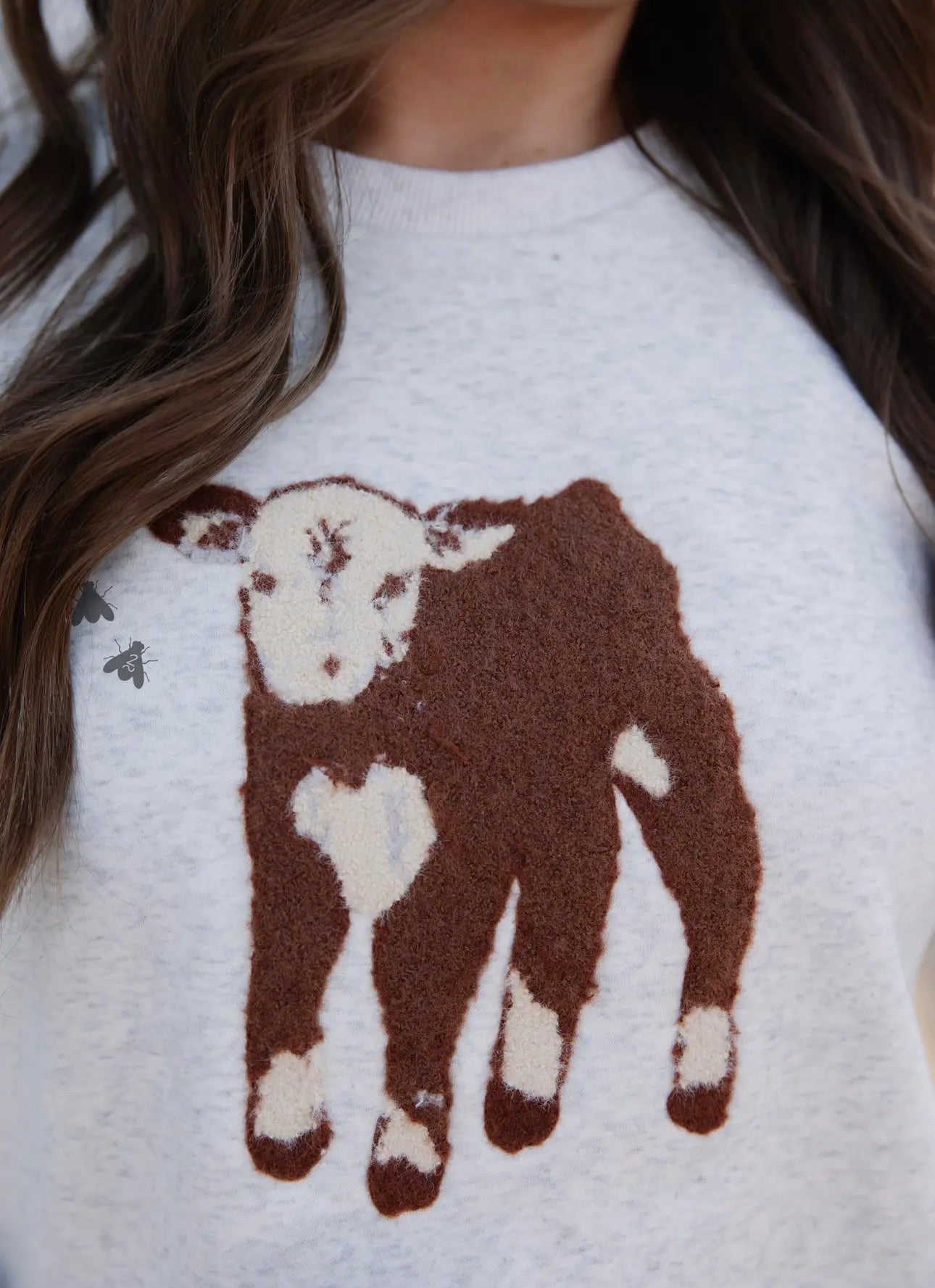 Calf Herfy Cropped Sweatshirt