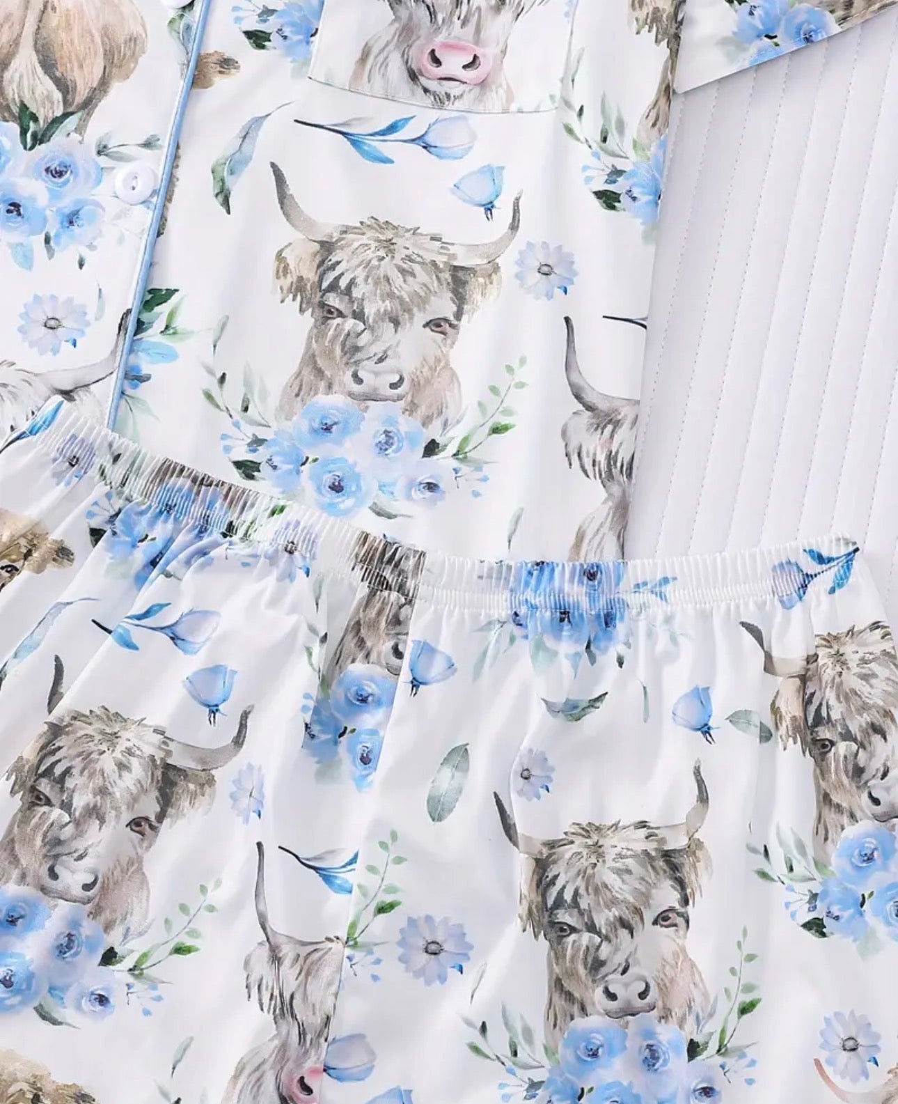 Highland Cow Print Women's Pajama Set