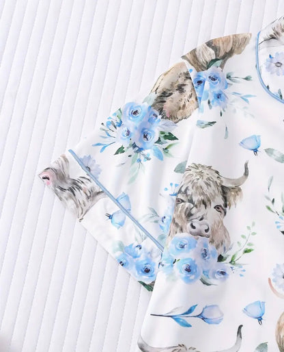 Highland Cow Print Women's Pajama Set
