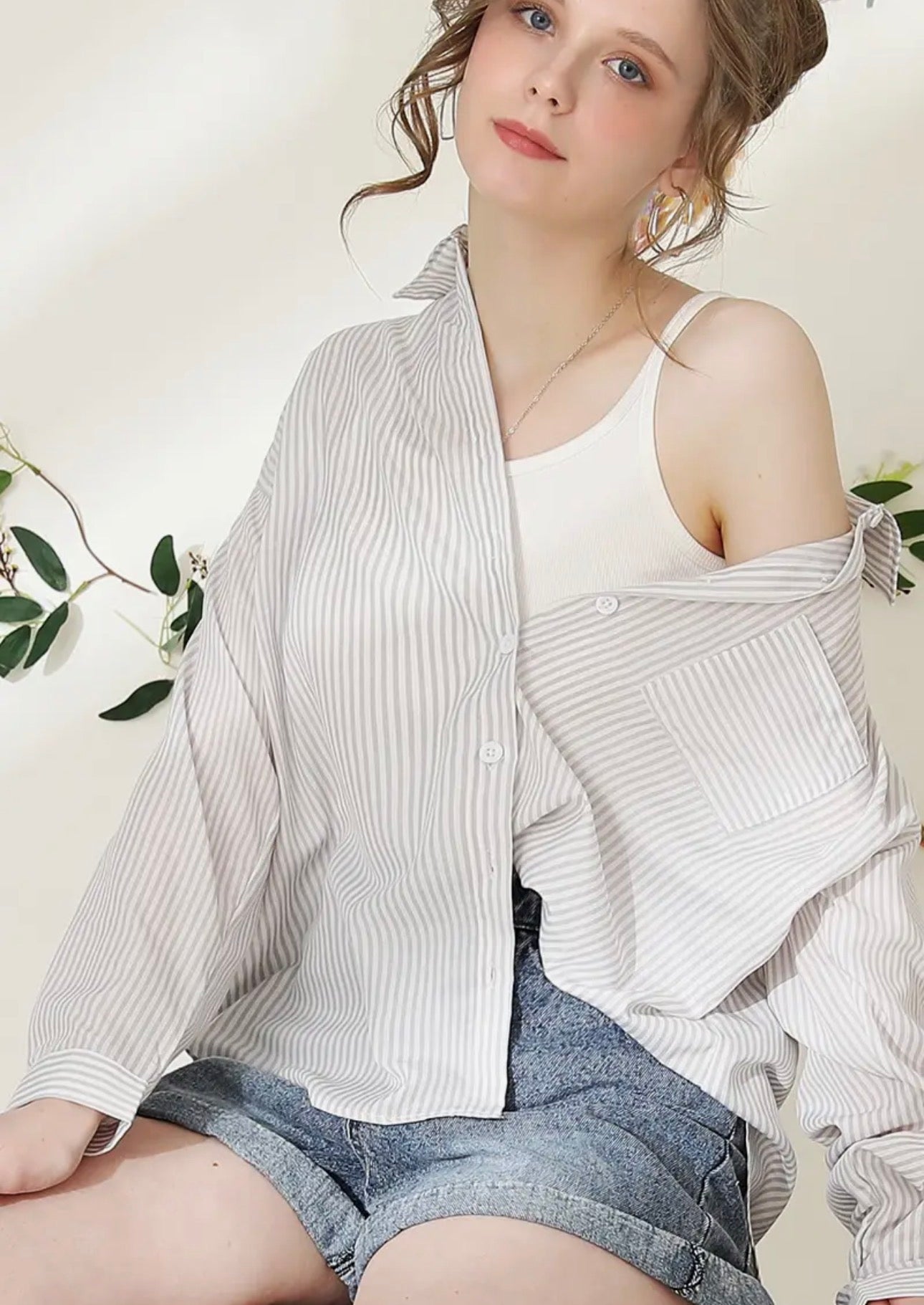 Women's Casual Striped Long Sleeve Blouse