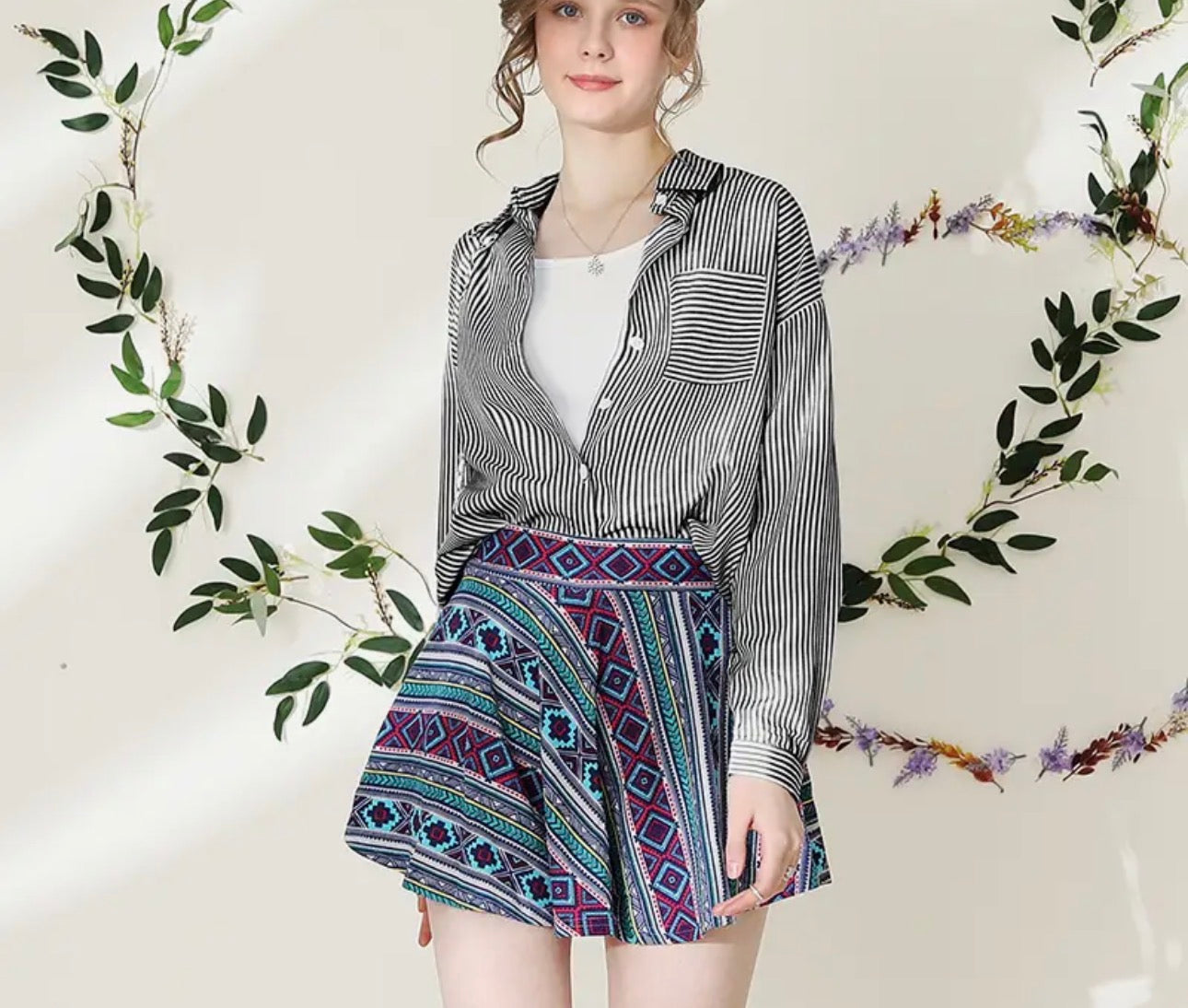 Women's Casual Striped Long Sleeve Blouse