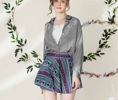 Women's Casual Striped Long Sleeve Blouse