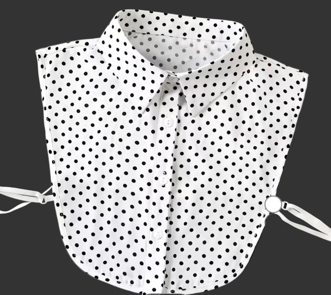 Poka Dot Shirt with Detachable Collar