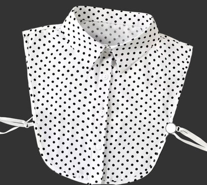 Poka Dot Shirt with Detachable Collar