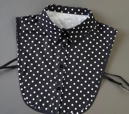 Poka Dot Shirt with Detachable Collar