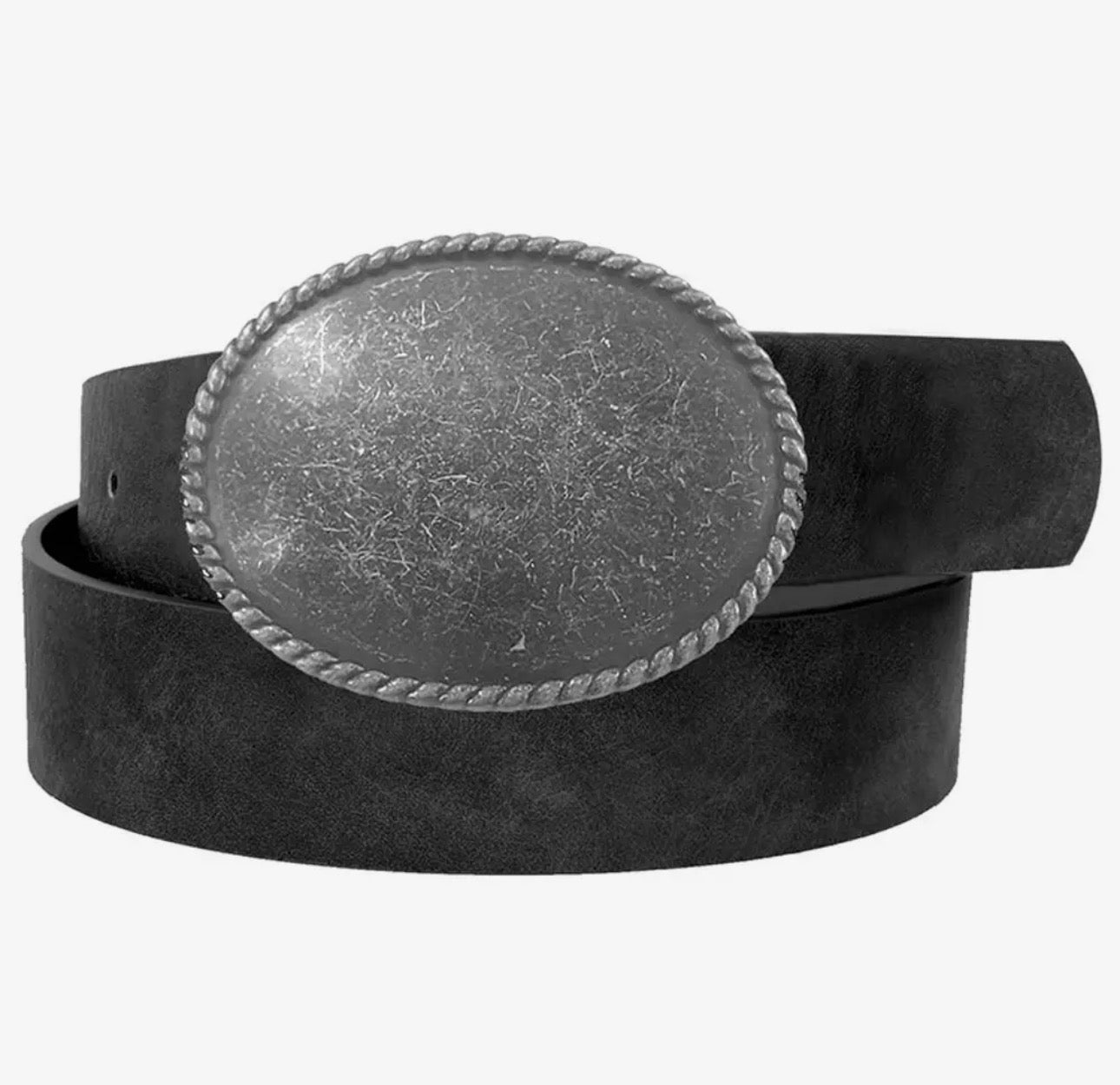 Vintage-Style Faux Leather Belt