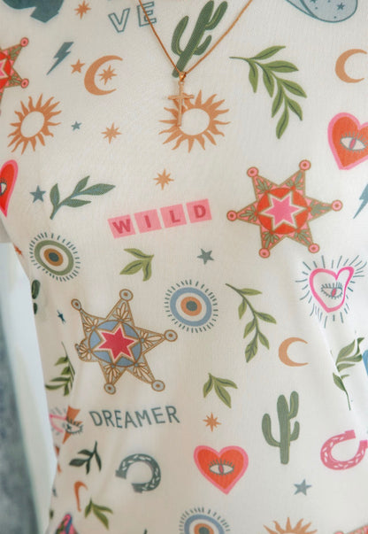 White Love Wild Dreamer Sheer Top