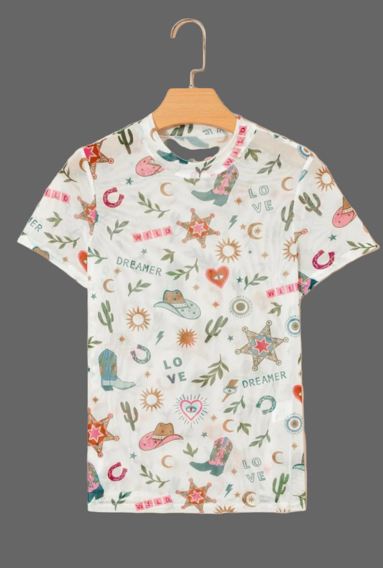 White Love Wild Dreamer Sheer Top
