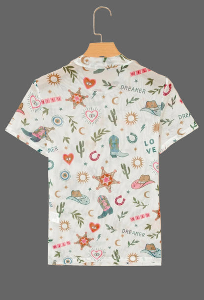 White Love Wild Dreamer Sheer Top